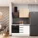 Готова кухня Prime E-line ПДЧ2 140 Дъб крафт голд/Бял снимка 1 | Altek Mebel