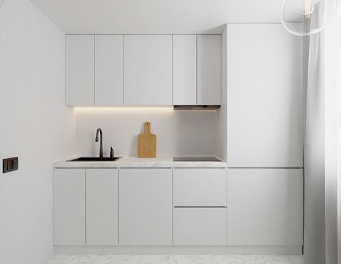Готова кухня Albena E-line МДФ 230 Бял &ndash; Готови кухни, артикул MDF4N.23.1 | Altek Mebel