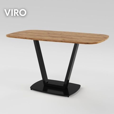 Трапезна маса VIRO 1150 Дъб крафт голд/Черен