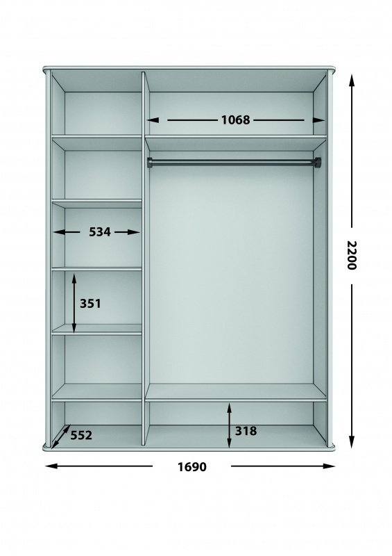 Шкаф ЛЕОН 1-100014 Altek mebel