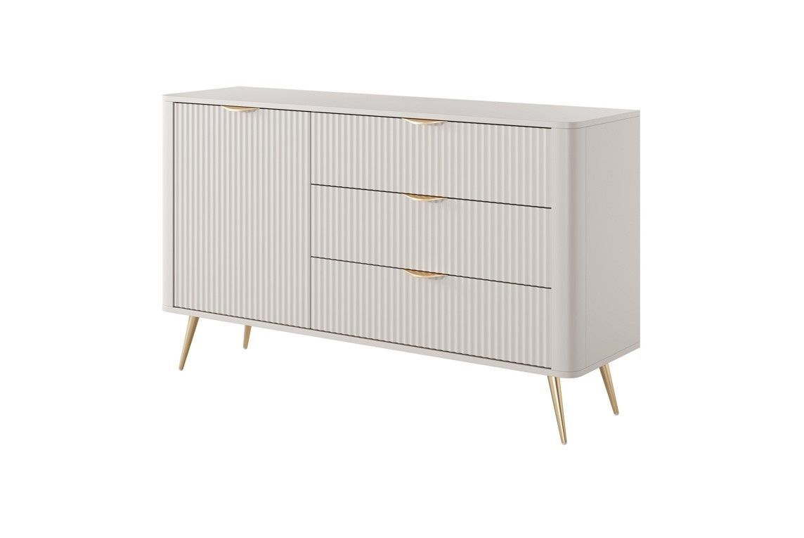 Комод Lante 1D3S/138 Бежевый (золотые ножки) &ndash; Комоды, артикул PFH-091116 | Altek Mebel