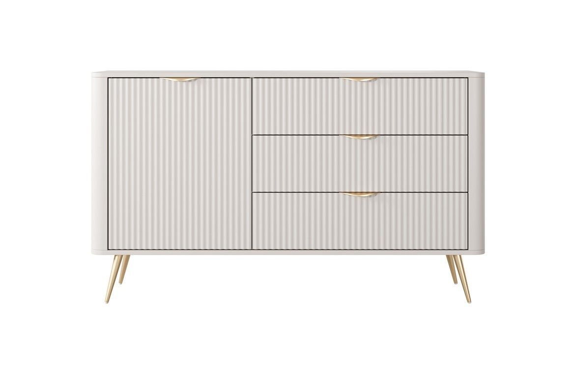 Комод Lante 1D3S/138 Бежевый (золотые ножки) &ndash; Комоды, артикул PFH-091116 | Altek Mebel