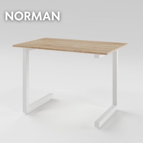 Трапезна маса NORMAN 1100 Дъб сонома/Бял