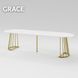 Раздвижной стол GRACE D3500 Белый/Золотой