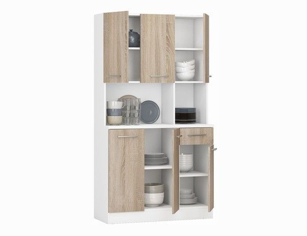 Буфет PALMER дуб сонома/белый &ndash; Кухонные шкафы и модули, артикул ERM016803 | Altek Mebel