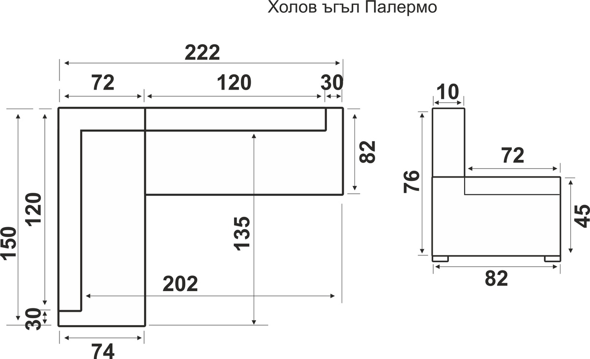 Уговой диван Палермо 30023 Altek mebel