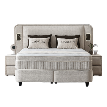 КРОВАТЬ CANCUN 180X200 MARBELLA 04 (БЕЖЕВЫЙ 04) &ndash; Кровати, артикул 3560316 | Altek Mebel