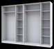 Комплект гардероби Promo Бял 3+3 ПДЧ 270x48x204 снимка 2 | Altek Mebel